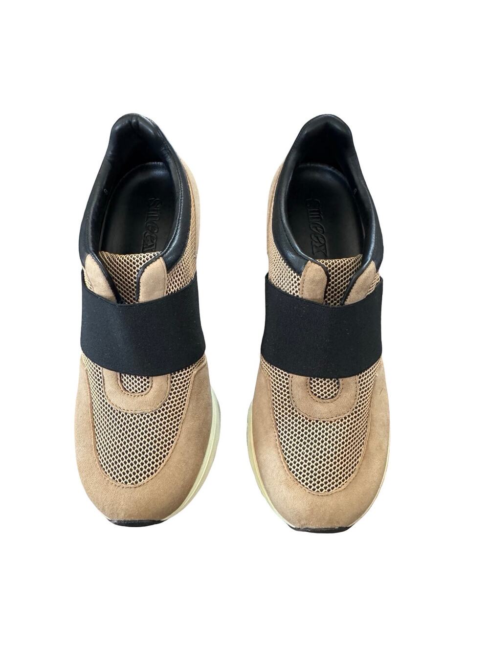 Sneex The Icon Stiletto Sneaker Heels Camel Black Size 8